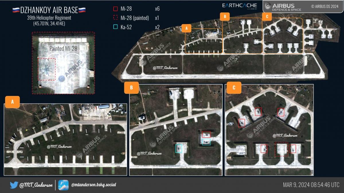 На аэродроме в Джанкое стоят Ми-28, Ка-52 и Су-25: аналитики раскрыли их число На аэродроме в Джанкое стоят Ми-28, Ка-52 и Су-25: аналитики раскрыли их число