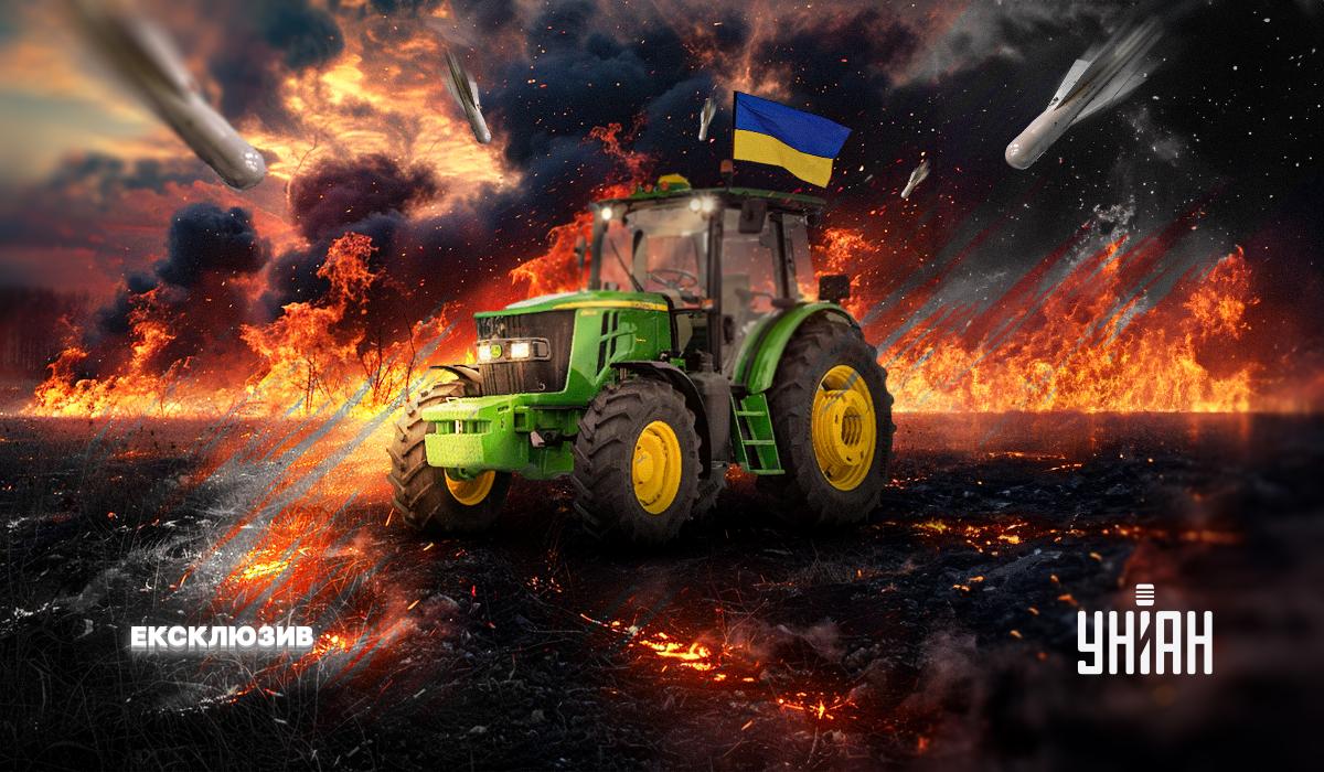 Аграрний сектор зазнав одних з найбільших втрат за час повномасштабної війни / Колаж УНІАН Аграрний сектор зазнав одних з найбільших втрат за час повномасштабної війни / Колаж УНІАН
