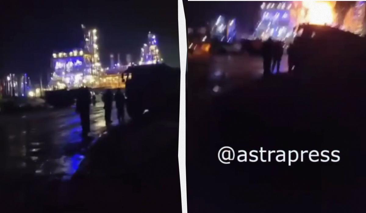 Дроны атаковали НПЗ в Калужской области РФ / Коллаж УНИАН, скриншот