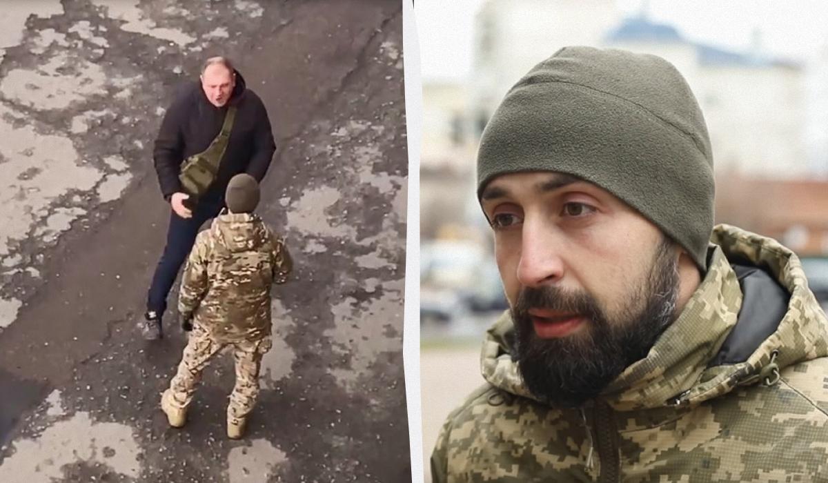 Працівник ТЦК раніше був на фронті, потім його визнали обмежено придатним / колаж УНІАН, скриншоти з відео Працівник ТЦК раніше був на фронті, потім його визнали обмежено придатним / колаж УНІАН, скриншоти з відео