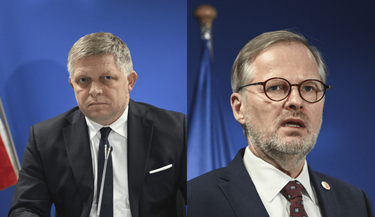 Між прем'єр-міністрами Словаччини та Чехії Робертом Фіцо та Петером Фіалою виникли розбіжності щодо війни в Україні / колаж УНІАН, фото European Union Між прем'єр-міністрами Словаччини та Чехії Робертом Фіцо та Петером Фіалою виникли розбіжності щодо війни в Україні / колаж УНІАН, фото European Union