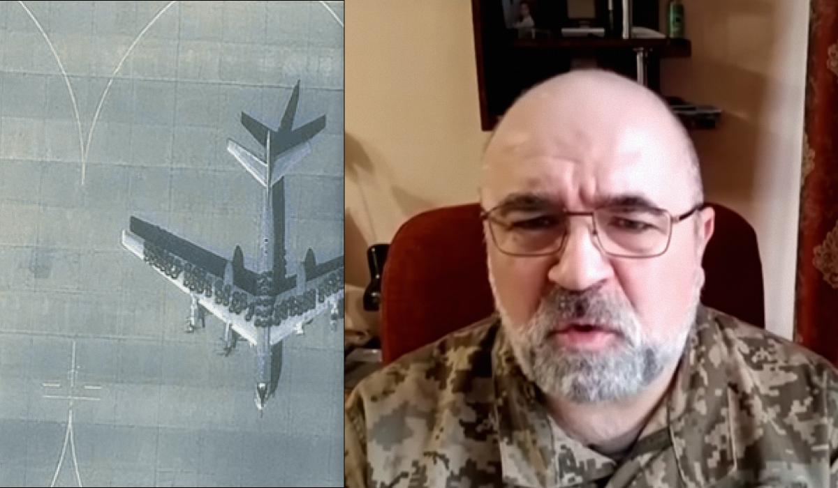 Петр Черник объяснил, как в Энгельсе можно уничтожить российские самолеты / коллаж УНИАН с фото Maxar и скриншота Петр Черник объяснил, как в Энгельсе можно уничтожить российские самолеты / коллаж УНИАН с фото Maxar и скриншота