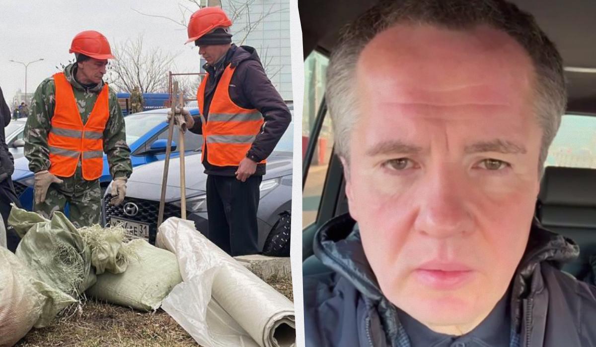 Над Бєлгородом і Бєлгородським районами вранці гриміло, Гладков розпереживався / Колаж УНІАН, фото скріншот Над Бєлгородом і Бєлгородським районами вранці гриміло, Гладков розпереживався / Колаж УНІАН, фото скріншот