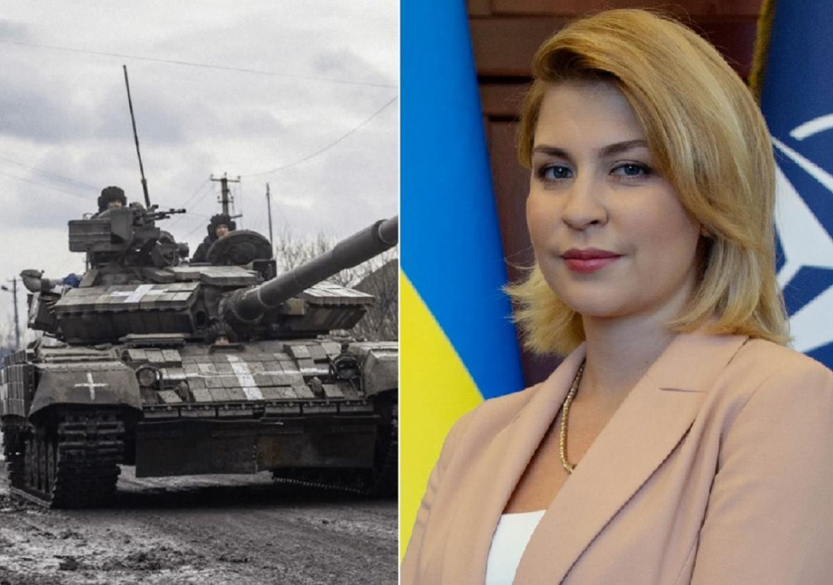 Стефанишина говорит, что за 2 месяца Украина получила мало финпомощи и вооружений в рамках "Рамштайн" / Колаж УНИАН, скриншот, фото Википедия Стефанишина говорит, что за 2 месяца Украина получила мало финпомощи и вооружений в рамках "Рамштайн" / Колаж УНИАН, скриншот, фото Википедия