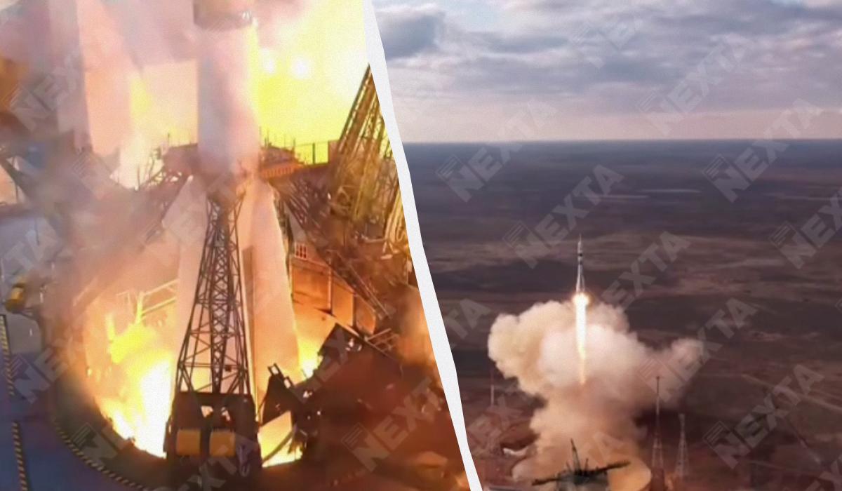 Россия запускила ракету к МКС / Коллаж УНИАН, скриншот Россия запускила ракету к МКС / Коллаж УНИАН, скриншот