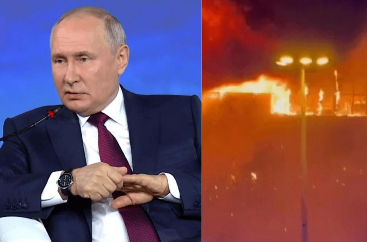 The terrorist attack in the Russian Federation revealed the vulnerabilities of the Putin regime /  collage, screenshots