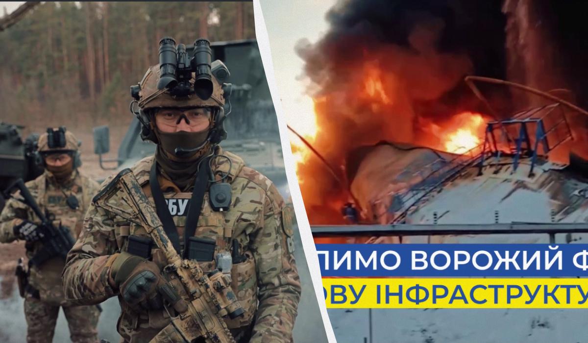 У СБУ натякнули на причетність до ударів по російських НПЗ / Колаж УНІАН, скріншот У СБУ натякнули на причетність до ударів по російських НПЗ / Колаж УНІАН, скріншот