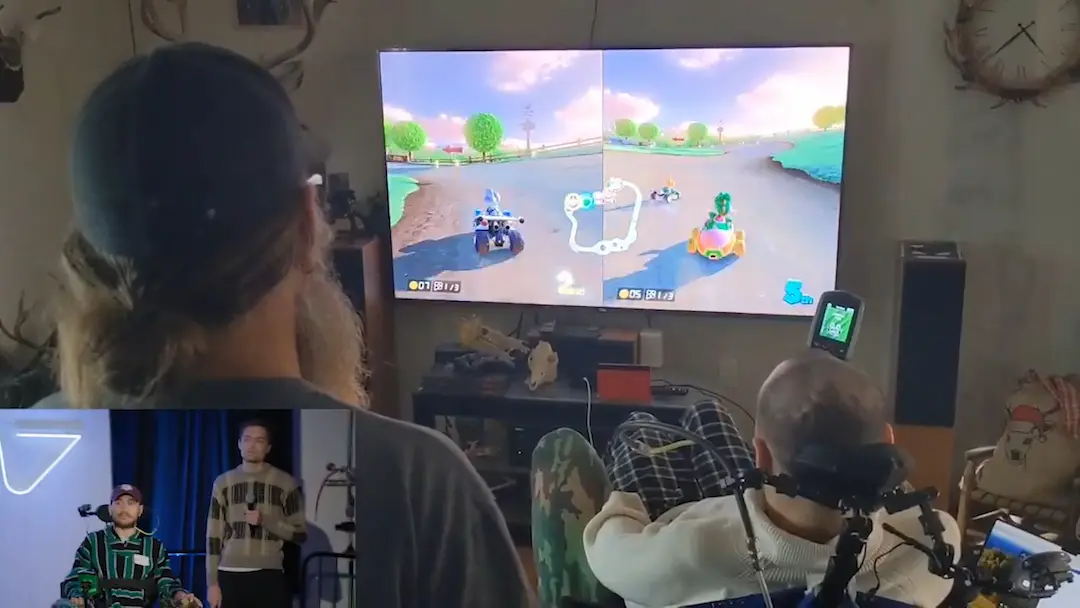 Перша людина з мозковим чипом Neuralink грає в Mario Kart / Скріншот із відео Перша людина з мозковим чипом Neuralink грає в Mario Kart / Скріншот із відео