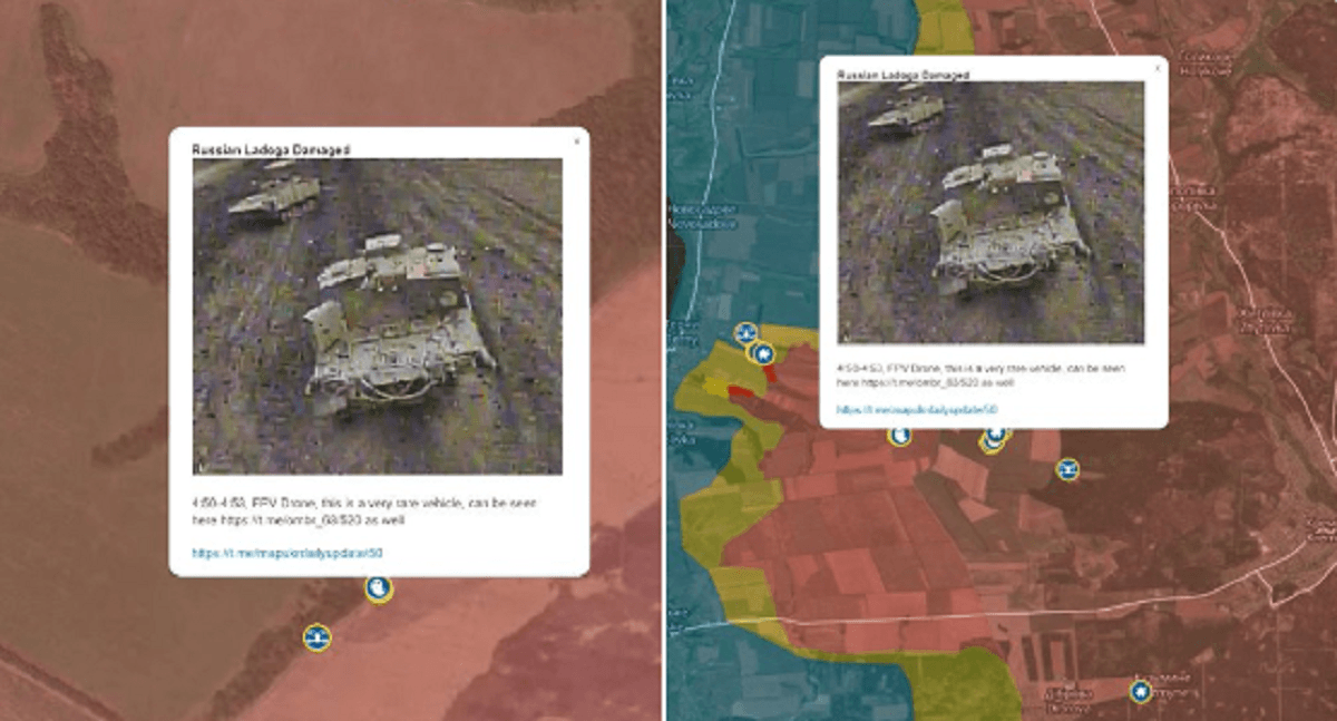 ВСУ уничтожили вражескую "Ладогу" в районе Кременной / @AndrewPerpetua