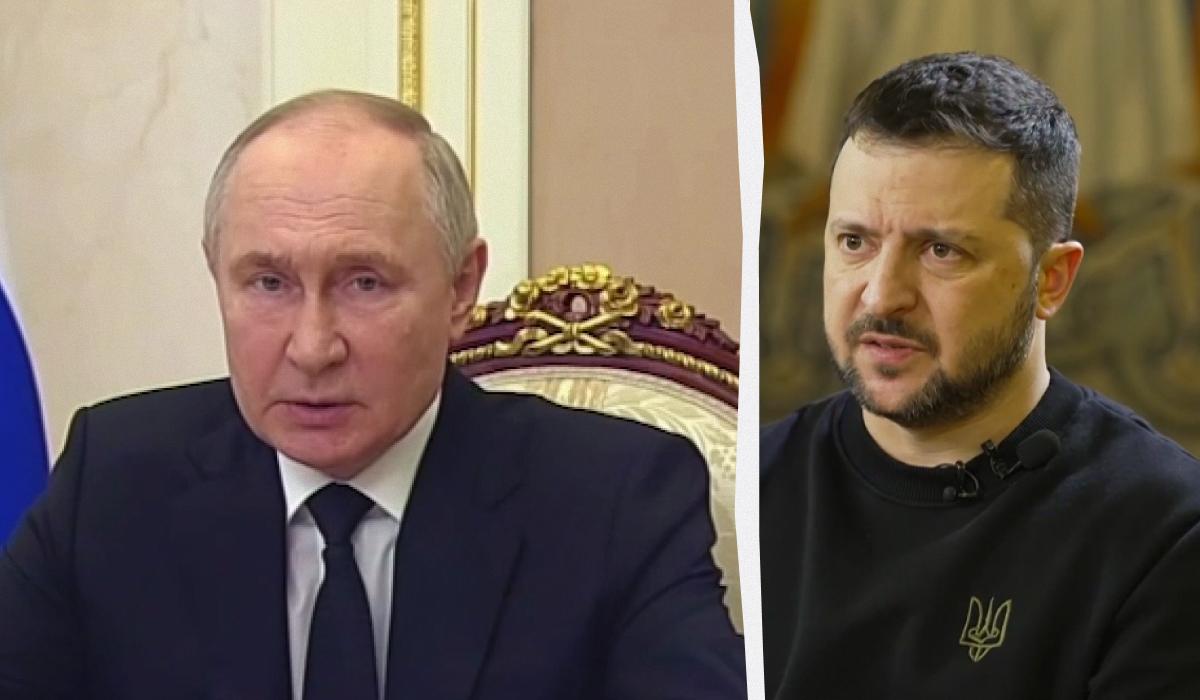 Володимир Зеленський попередив про загрозу для НАТО з боку путінської армії / колаж УНІАН зі скріншотів Володимир Зеленський попередив про загрозу для НАТО з боку путінської армії / колаж УНІАН зі скріншотів
