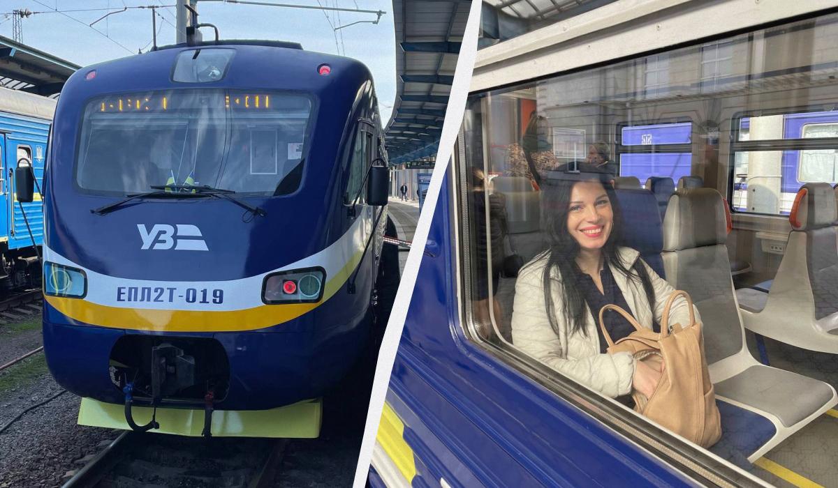 The first high-speed electric train was launched from Dnieper to Sinelnikovo /  collage, photo from Ukrzaliznytsia