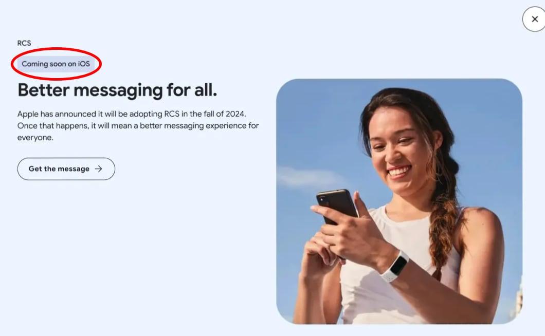 Apple впровадить в iPhone підтримку RCS цієї осені / сайт Android Apple впровадить в iPhone підтримку RCS цієї осені / сайт Android