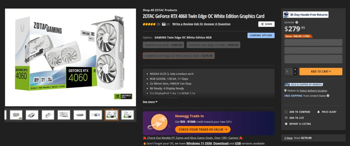 Самое время обновить ПК – цена GeForce RTX 4060 упала рекордно низко Самое время обновить ПК – цена GeForce RTX 4060 упала рекордно низко