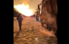 Видно за километры: мощный пожар вспыхнул на газопроводе в России (видео)