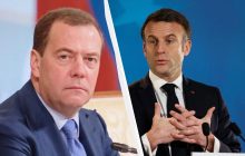 Медведєв виступив за відправлення військ Франції в Україну, пообіцявши Макрону труну