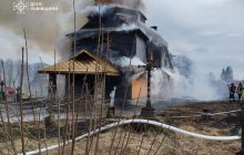 Во Львовской области полностью сгорела церковь, которой более 150 лет