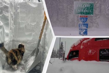 Сильнейшая метель с безумным ветром обрушилась на США (фото, видео)