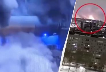 Появились видео попадания дрона в Северсталь