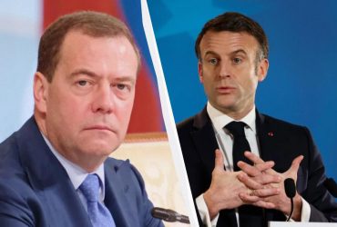 Медведєв виступив за відправлення військ Франції в Україну, пообіцявши Макрону труну