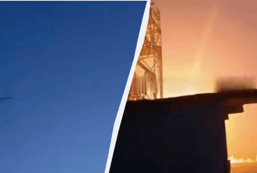 Атака на ДнепроГЭС: момент прилета попал на видео