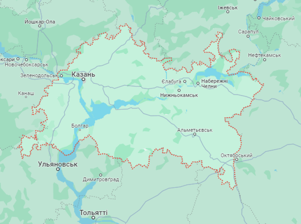 Вот где находится Татарстан на карте России / скриншот