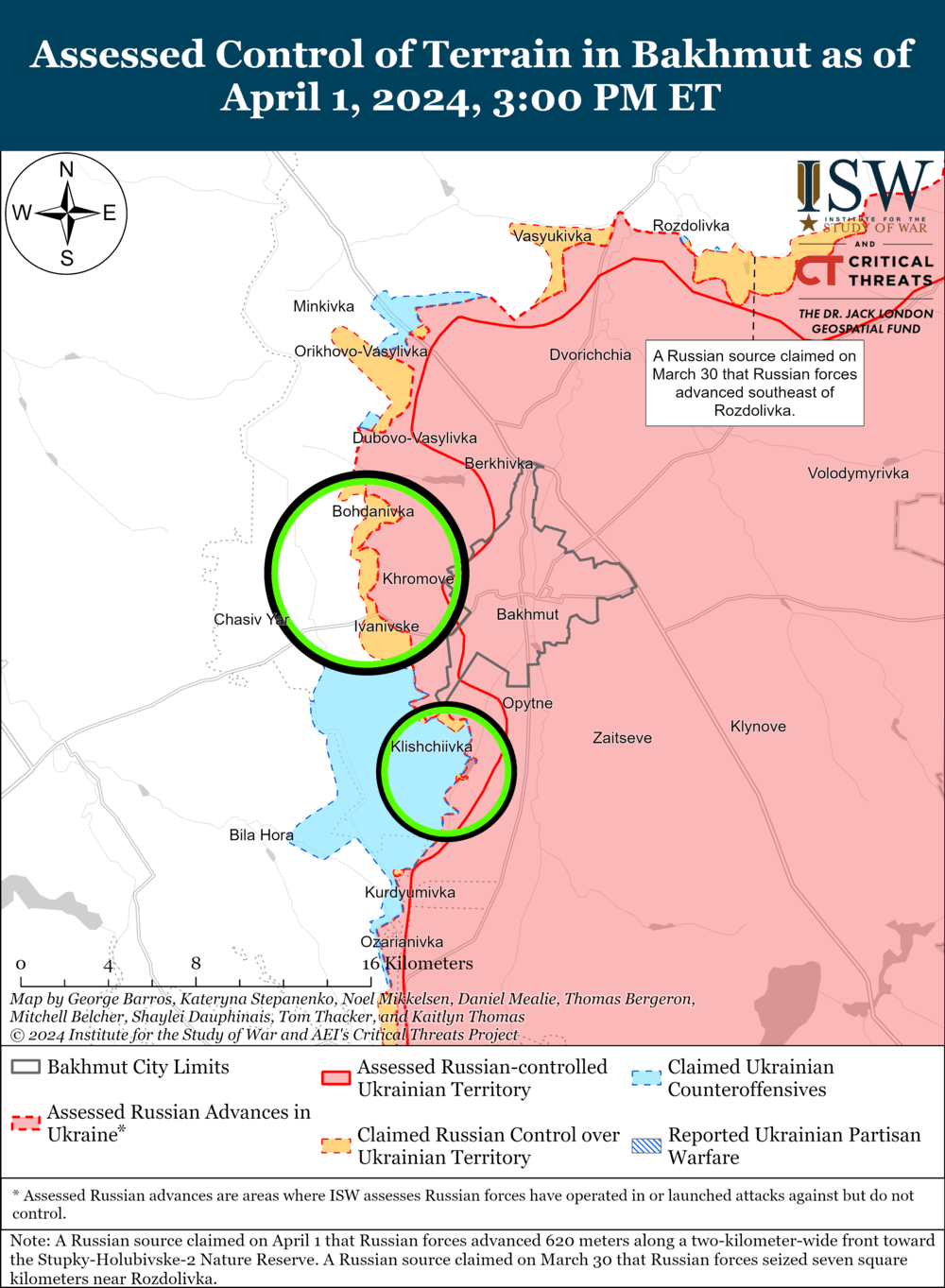 Часов Яр на карте Донецкой области / скриншот с understandingwar.org Часов Яр на карте Донецкой области / скриншот с understandingwar.org
