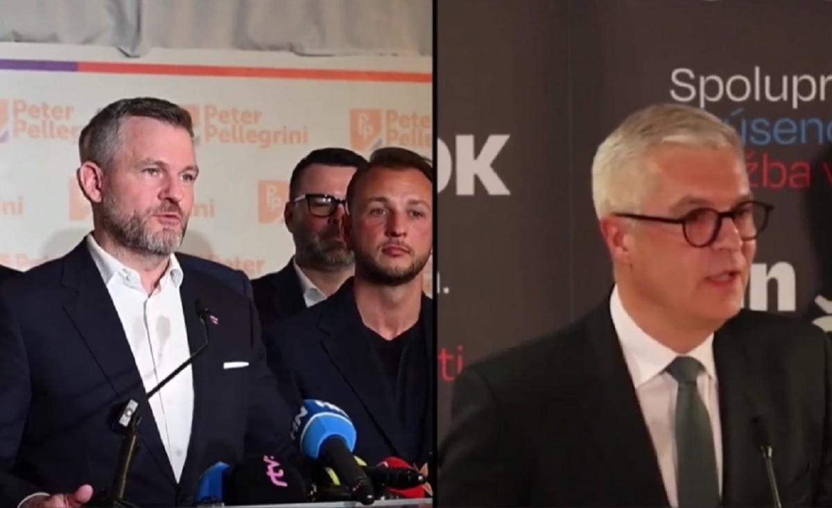 За посаду президента Словаччини змагаються проросійський Петер Пеллегріні і проєвропейський Іван Корчок / скріншот За посаду президента Словаччини змагаються проросійський Петер Пеллегріні і проєвропейський Іван Корчок / скріншот