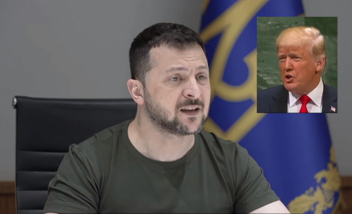 Зеленский не слышал от Трампа заявлений о возможности сдачи Крыма и Донбасса в обмен на мир / Коллаж УНИАН, скриншоты Зеленский не слышал от Трампа заявлений о возможности сдачи Крыма и Донбасса в обмен на мир / Коллаж УНИАН, скриншоты