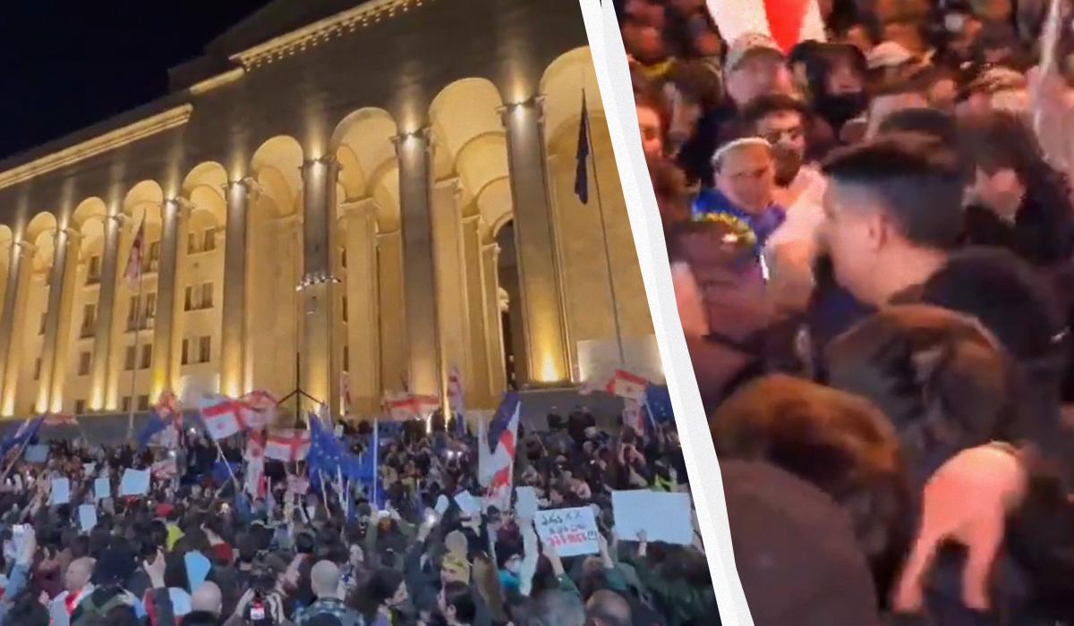 В Тбилиси не стихают протесты / Коллаж УНИАН / Скриншоты В Тбилиси не стихают протесты / Коллаж УНИАН / Скриншоты