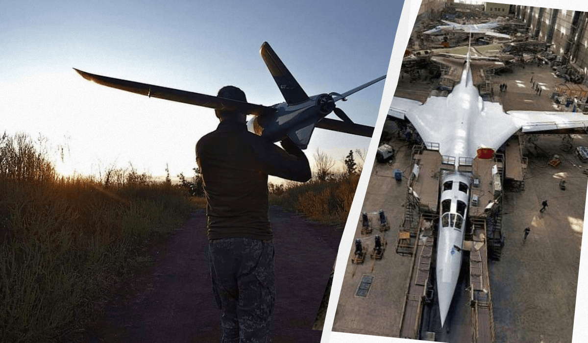 Безпілотники атакували авіазавод в РФ / Колаж УНІАН, фото facebook.com/UALandForces, t.me/ukraina_novosti Безпілотники атакували авіазавод в РФ / Колаж УНІАН, фото facebook.com/UALandForces, t.me/ukraina_novosti