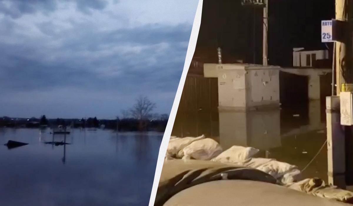 В российском Кургане растёт уровень воды / коллаж УНИАН, скриншоты с видео