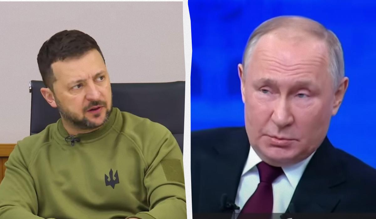 "Смелые люди ядерным оружием не угрожают цивилизации", - Зеленский про Путина / Коллаж УНИАН, скриншоты