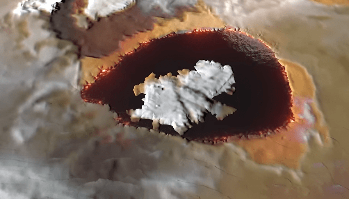 NASA показало лавовое озеро на спутнике Юпитера / скриншот из видео NASA NASA показало лавовое озеро на спутнике Юпитера / скриншот из видео NASA