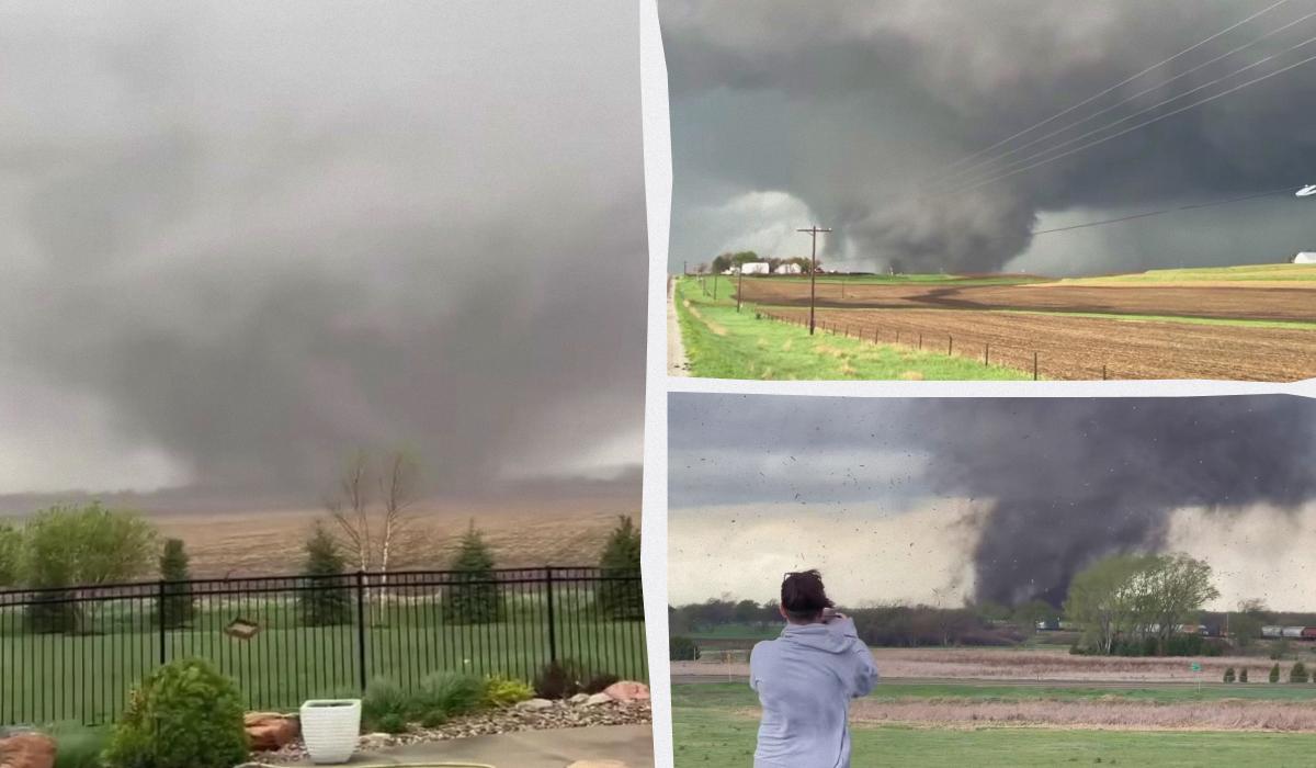У кількох американських штатах засікли торнадо / колаж УНІАН, скріншот із відео