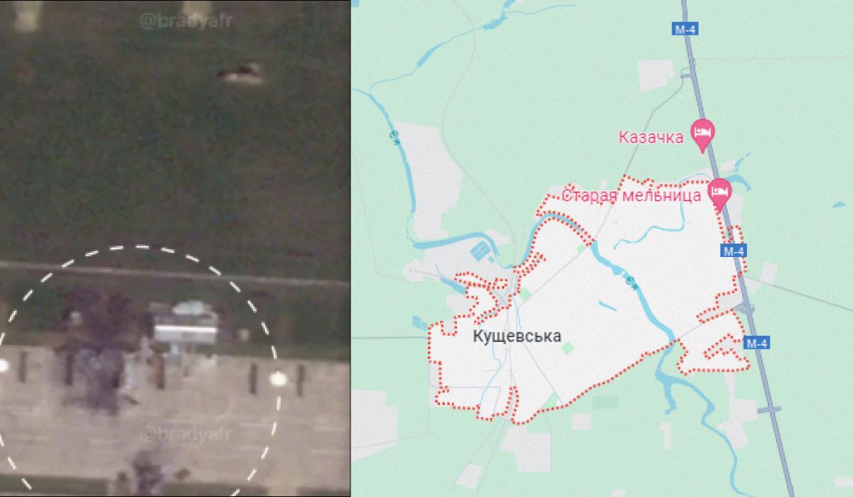 Стали известны детали удара дронами по российскому аэродрому в Краснодарском крае / коллаж УНИАН с фото twitter.com/bradyafr и скриншота Стали известны детали удара дронами по российскому аэродрому в Краснодарском крае / коллаж УНИАН с фото twitter.com/bradyafr и скриншота