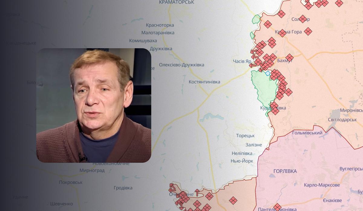 Алексей Гетьман оценил ситуацию в районе Часового Яра / коллаж УНИАН, фото DeepState, скриншот с видео Алексей Гетьман оценил ситуацию в районе Часового Яра / коллаж УНИАН, фото DeepState, скриншот с видео