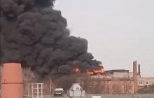 Под Москвой частично сгорел стратегический завод (видео)
