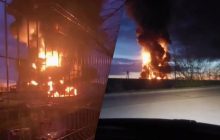 Удар по нефтебазе под Смоленском: спутник зафиксировал масштабы пожара (фото)