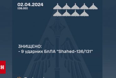 Пекельна ніч: дрони-камікадзе та ракета в небі