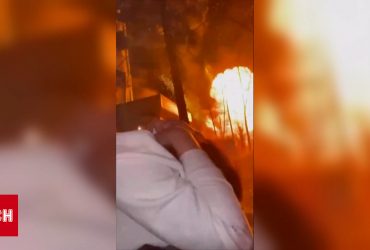 Момент влучання дрона в будинок у Харкові потрапив на відео