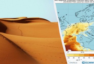 Европу охватила новая волна пыли из Сахары