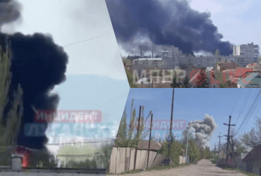 В Луганске прилетело по скоплению техники оккупантов (видео)