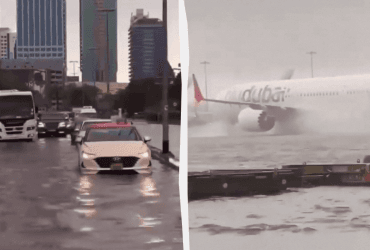 Пустельний Дубай пішов під воду через потужну зливу (відео)