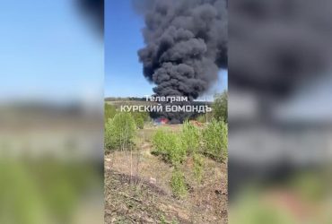 Над Курськом літають БпЛА – спалахнула пожежа