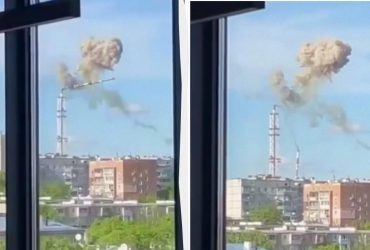 Россия атаковала Харьков: на глазах людей упала телевизионная башня (серия видео)