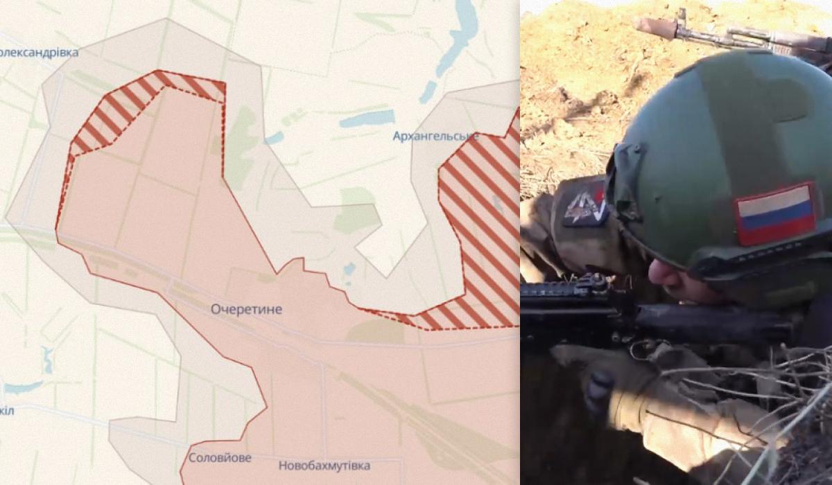 У DeepState повідомили, де супротивники просунулися / колаж УНІАН з карти t.me/DeepStateUA та скріншоту