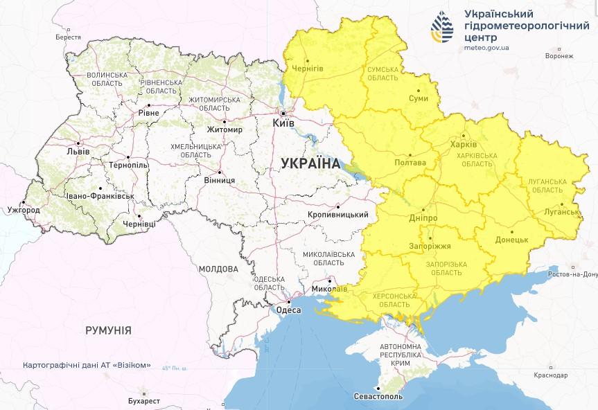 Частину України охоплять нічні заморозки / фото Укргідрометцентр Частину України охоплять нічні заморозки / фото Укргідрометцентр