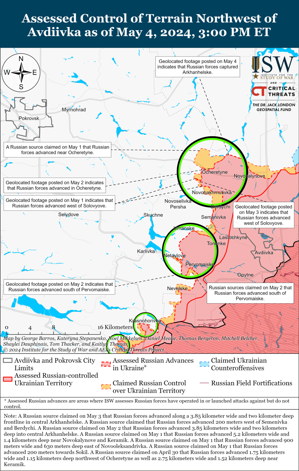 Стало известно о том, что противники продвинулись возле Авдеевки / карта understandingwar.org Стало известно о том, что противники продвинулись возле Авдеевки / карта understandingwar.org