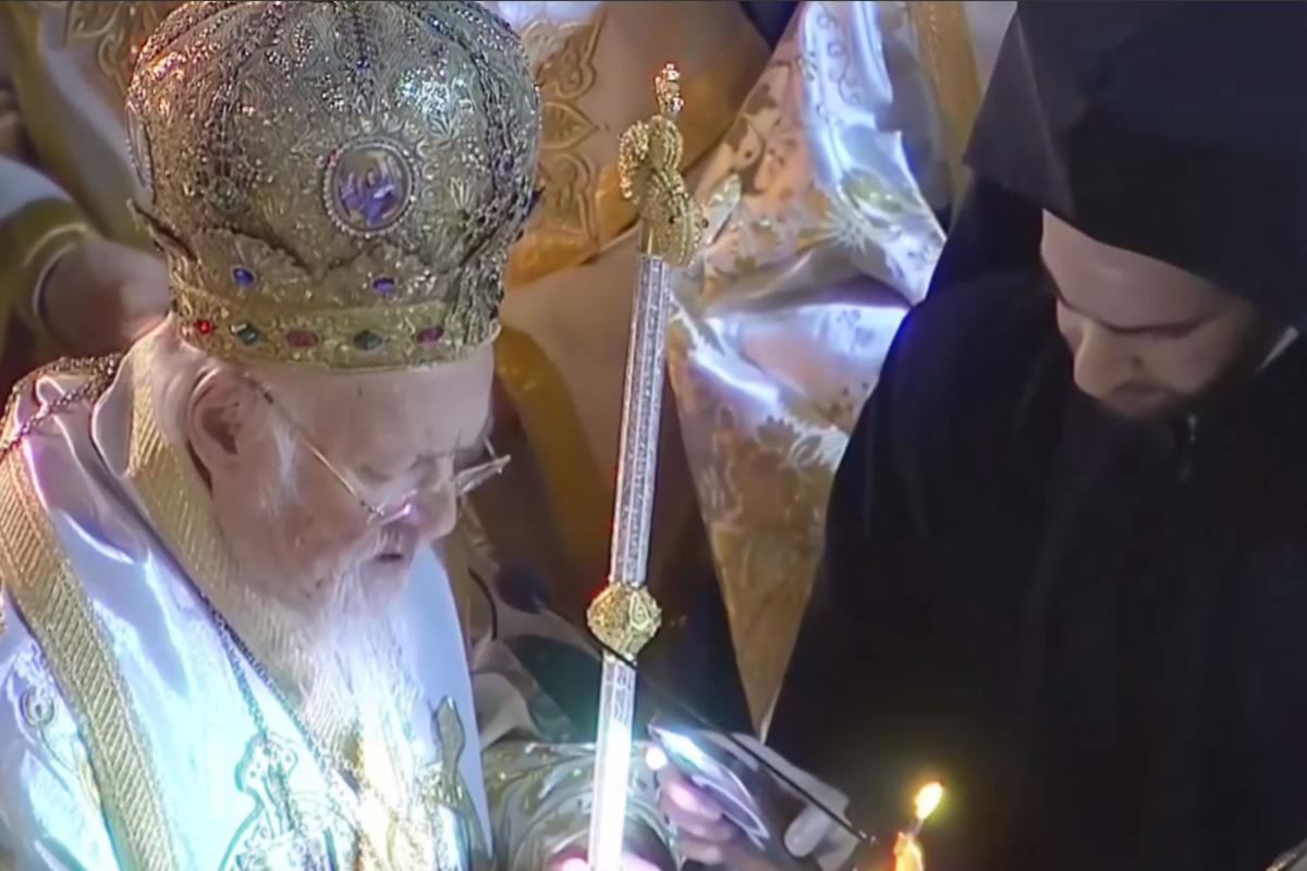 Патріарх Варфоломій звернувся до України та РФ на Великдень / фото скріншот Патріарх Варфоломій звернувся до України та РФ на Великдень / фото скріншот