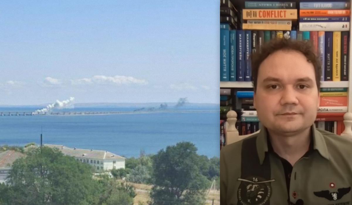 Олександр Мусієнко пояснив, чому Кримський міст важливий для росіян / колаж з фото t.me/vanek_nikolaev та скріншоту Олександр Мусієнко пояснив, чому Кримський міст важливий для росіян / колаж з фото t.me/vanek_nikolaev та скріншоту
